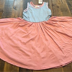 Dot Dot Smile size 3/4, 5/6 or 7 girls pink and purple tank twirl dress new